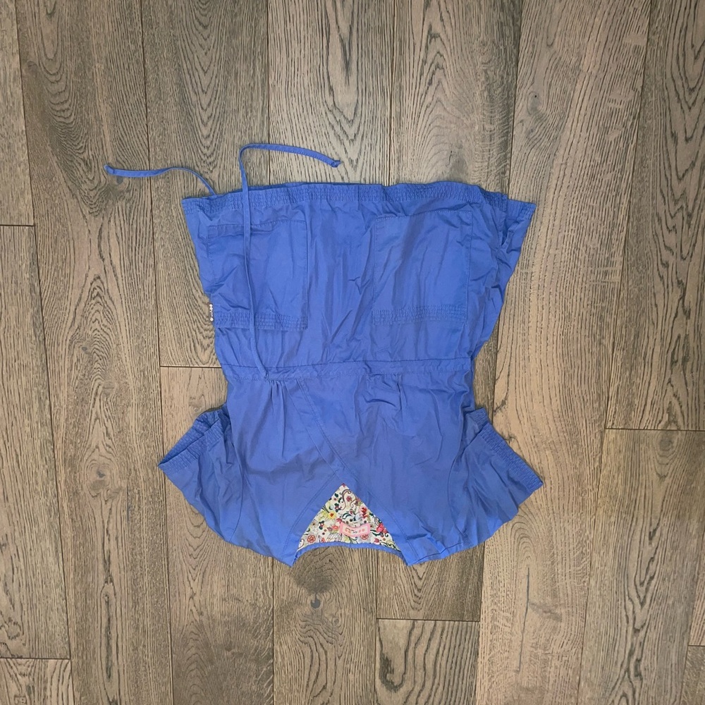 blue scrubs top